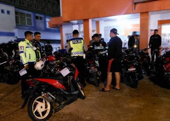 20 Ranmor Berknalpot Racing Terjaring Razia Dalam  Patroli Blue Light