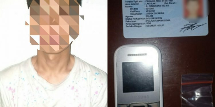 Warga Kota Solok dibekuk oleh anggota Polres Solok Di Selayo usai transaksi Narkoba