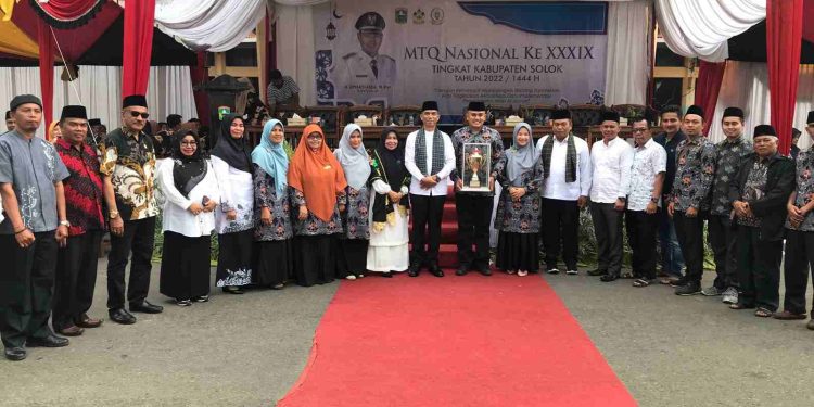 Kecamatan X Koto Singkarak keluar sebagai Juara Umum MTQN ke XXXIX Tingkat Kabupaten Solok