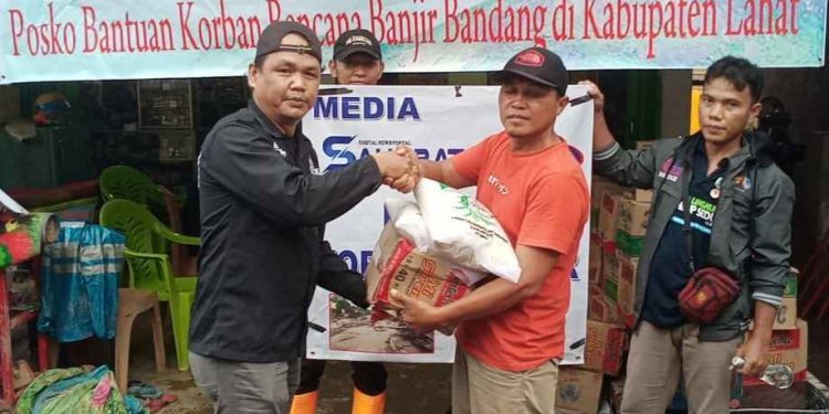 SMSI Lahat Dirikan Posko dan Salurkan Bantuan Korban Banjir Hanyutkan 22 Rumah