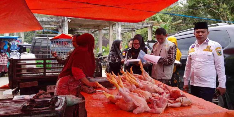 Menjelang Idul Fitri 1444 H. Tim Pengendali Infalasi Daerah Kabupaten Solok melakukan monitoring harga pasar