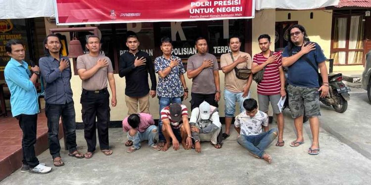 4 warga Tanjung Balit diringkus oleh Tim Opsnal Satresnarkoba Polres Solok Kota