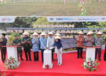 HUT ke-78 RI, Bukit Asam (PTBA) Resmikan PLTS Irigasi Desa Karang Raja