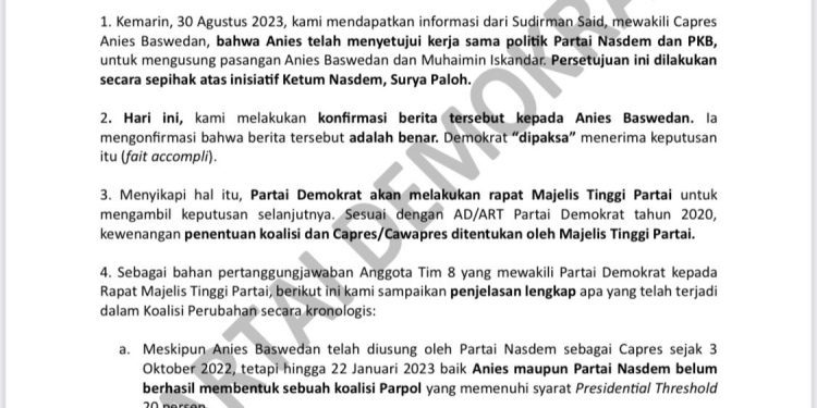 [BREAKING NEWS] Koalisi Perubahan Bubar! NasDem koalisi dengan PKB usung Anies-Cak Imin