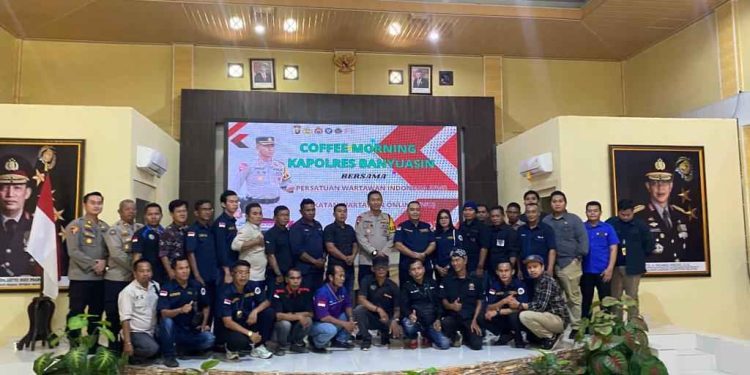 Polres Banyuasin Gelar Coffee Morning Bersama insan Pers