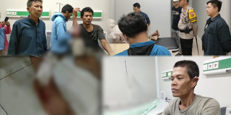 Kapolres Banyuasin Didampingi Kasat Reskrim, Sambangi 2 Warga Terluka Tembak Diduga Dari Pelor Polisi