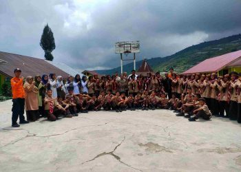 BPBD Kab.Solok Lakukan Sosialisasi Sekolah Siaga Bencana di SMPN 2 Danau Kembar