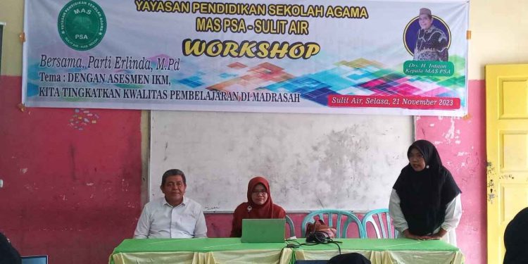 Untuk meningkatkan kwalitas pembelajaran di Madrasah, Guru PSA melaksanakan Workshop Asesmen Pembelajaran dalam Kurikulum Merdeka.