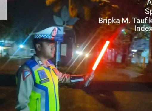 Puasa Tidak Menurunkan Semangat Sat Lantas Polres Banyuasin Dalam Melaksanakan Patroli Subuh
