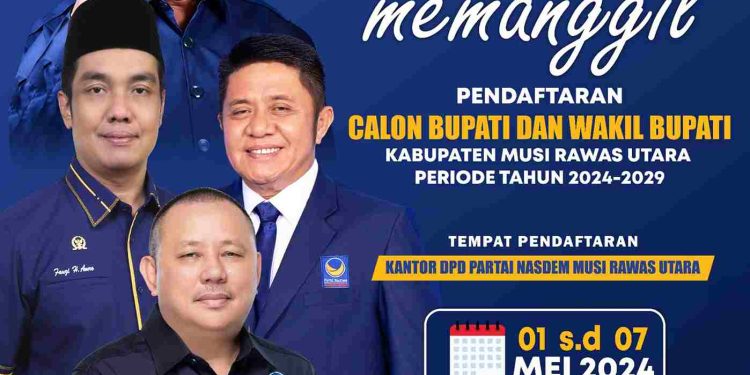 DPD Nasdem Muratara Resmi Buka Pendaftaran Calon Bupati dan Wakil Bupati
