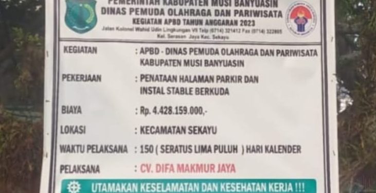 Dugaan KKN dan Mark Up, Mewarnai Dalam Pengerjaan Pereban Halaman Parkir dan Install Stable Berkuda.