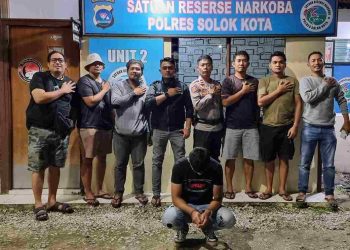 Satresnarkoba Polres Solok Kota Ringkus pelaku diduga Penyalahgunaan Narkoba Jenis Sabu