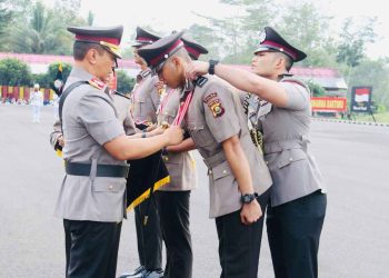 Kapolda Sumsel Irjen A Rachmad Wibowo Lantik 167 Bintara Polri Lulusan Pendidikan Pembentukan di SPN Betung