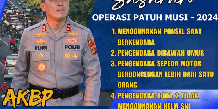 Catat, Satlantas Polres Banyuaisn Gelar Operasi Patuh Musi Mulai 15-28 Juli 2024