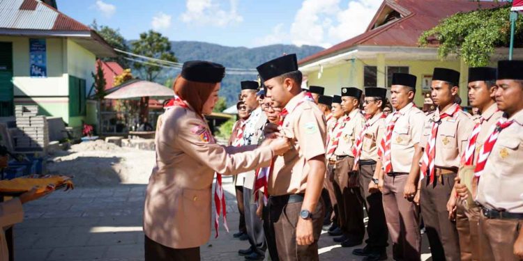 Kwarda Solok lantik Pengurus Mabiran dan Pengurus Kwarran Gerakan Pramuka di Kecamatan Pantai Cermin