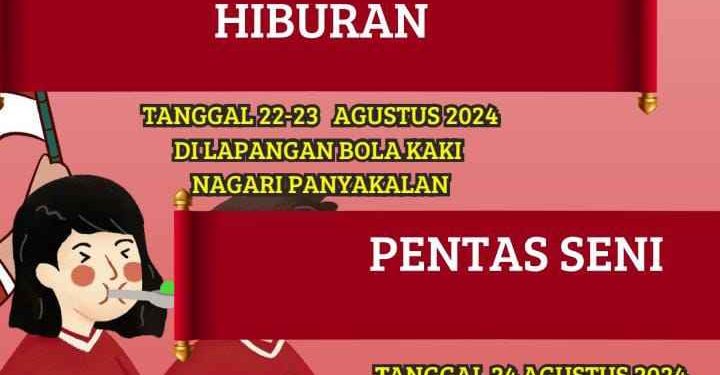 Jelang Peringatian HUT RI ke 79 Nagari Panyakalan Siapkan Aneka Lomba