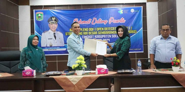 Bupati Solok Membuka secara Resmi Kegiatan Deklarasi ODF (Open Defecation Free) / Stop Buang Air Besar Sembarangan (Stop BABS)