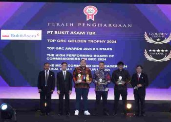 Tata Kelola Terintegrasi Perusahaan Makin Baik, Bukit Asam (PTBA) Raih 4 Penghargaan TOP GRC Awards