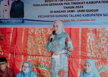 Ketua TP-PKK Kab Solok Hadiri Penilaian Gerakan PKK Tingkat Kab Solok Th 2024