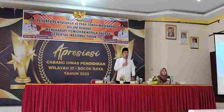 Wawako Solok Hadiri Penyuluhan Kepada Toma Menghadapi Pemilihan Kepala Daerah Serentak Nasional 2024