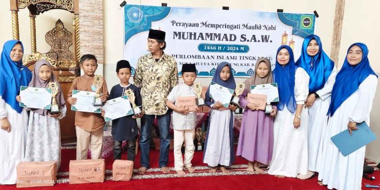 Memperingati Maulid Nabi Muhammad SAW BKMT Kecamatan Betung Adakan Lomba Islami Tingkat SD dan TPA Di Masjid Al-Ikhlas Desa Suka Mulya
