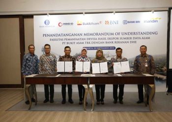 Sinergi Bukit Asam (PTBA) dan 3 Bank Himbara untuk Fasilitas Pemanfaatan DHE SDA