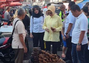 Sambangi Lubuklinggau, Cawagub RA Anita Dorong Penataan Pasar Inpres