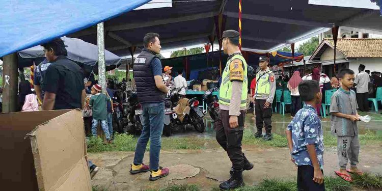 Pastikan Kemanan, Polsek Makarti Jaya Lakukan Monitoring dan Pengamanan Kampanye Paslon Bupati dan Wakil Bupati Askolani – Netta Indian (Asta)