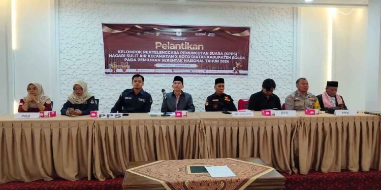 Siap sukseskan Pemilu Kepala Daerah, 168 anggota KPPS Nagari Sulit Air dilantik