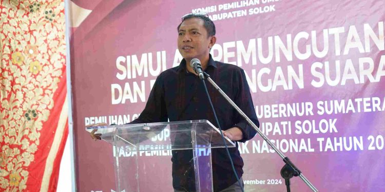Pjs Bupati Solok Hadiri Simulasi Pelaksanaan Pilkada Serentak Nasional Tahun 2024