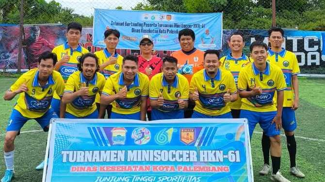 Dinkes Banyuasin Tunjukkan Performa Solid di Turnamen Mini Soccer HKN ke-61 Palembang